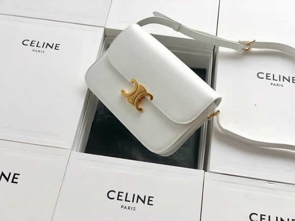 Fake Celine White Triomphe High Quality Discount Handbags Outlet